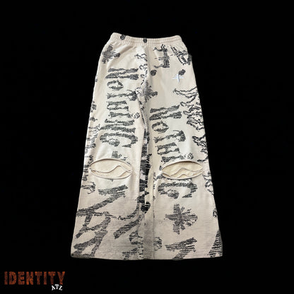 Vertabrae Ivory Graffiti Pants