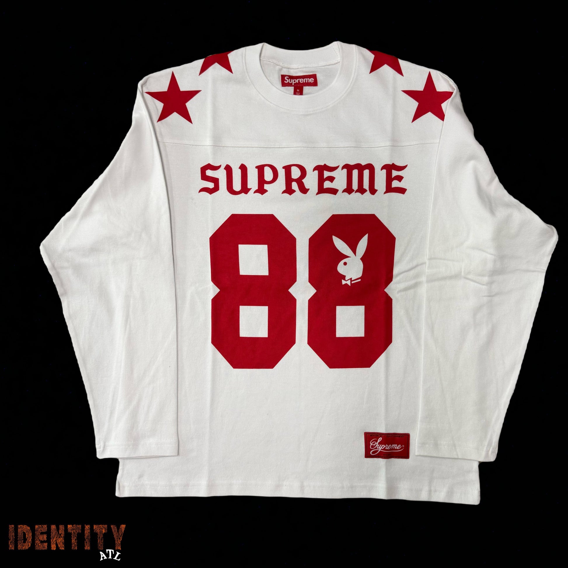 Supreme Playboy L/S Football Top White