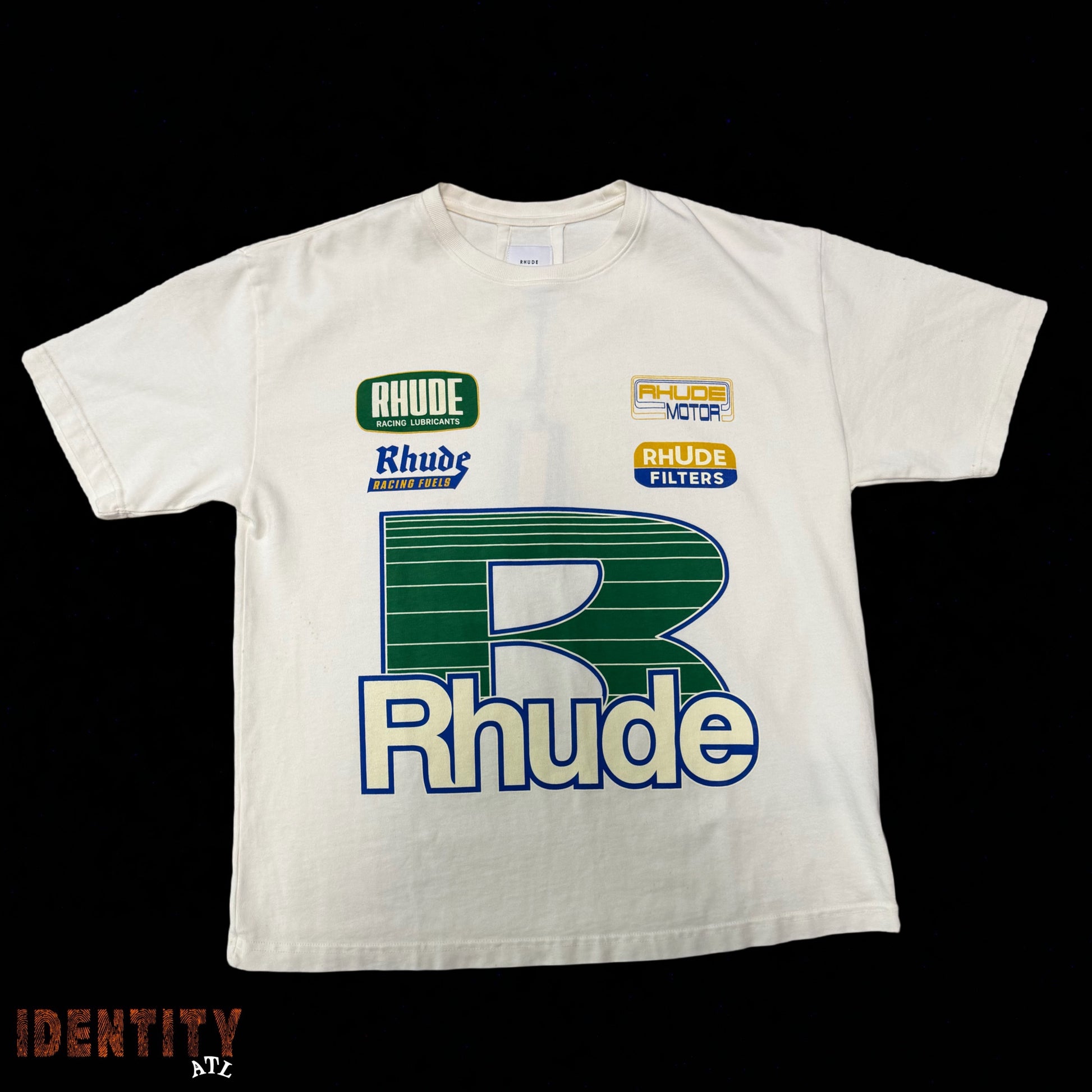 Rhude Roadway Racing Tee Vintage White