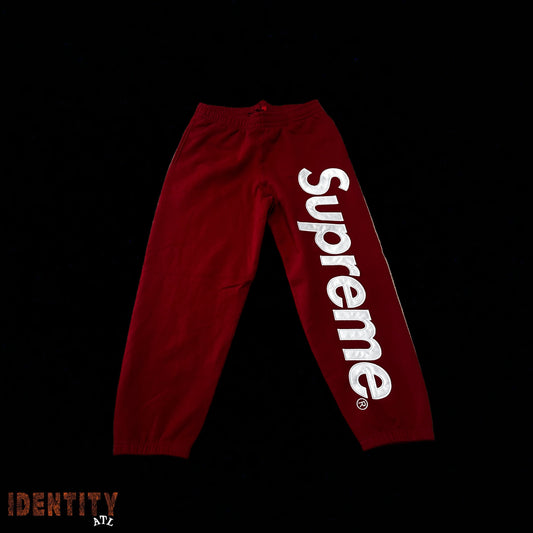 Supreme Satin Appliqué Sweatpant (FW25) Red