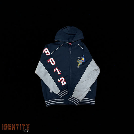 Supreme Playoffs Zip Up Hooded Sweatshirt Navy