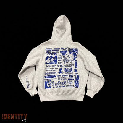 Supreme Embroidered Be Ready Hoodie Grey