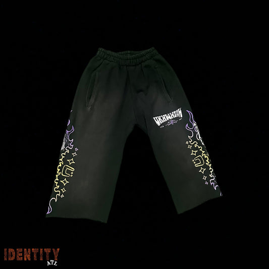 Uknwnism Purple Skeleton Sweatshorts