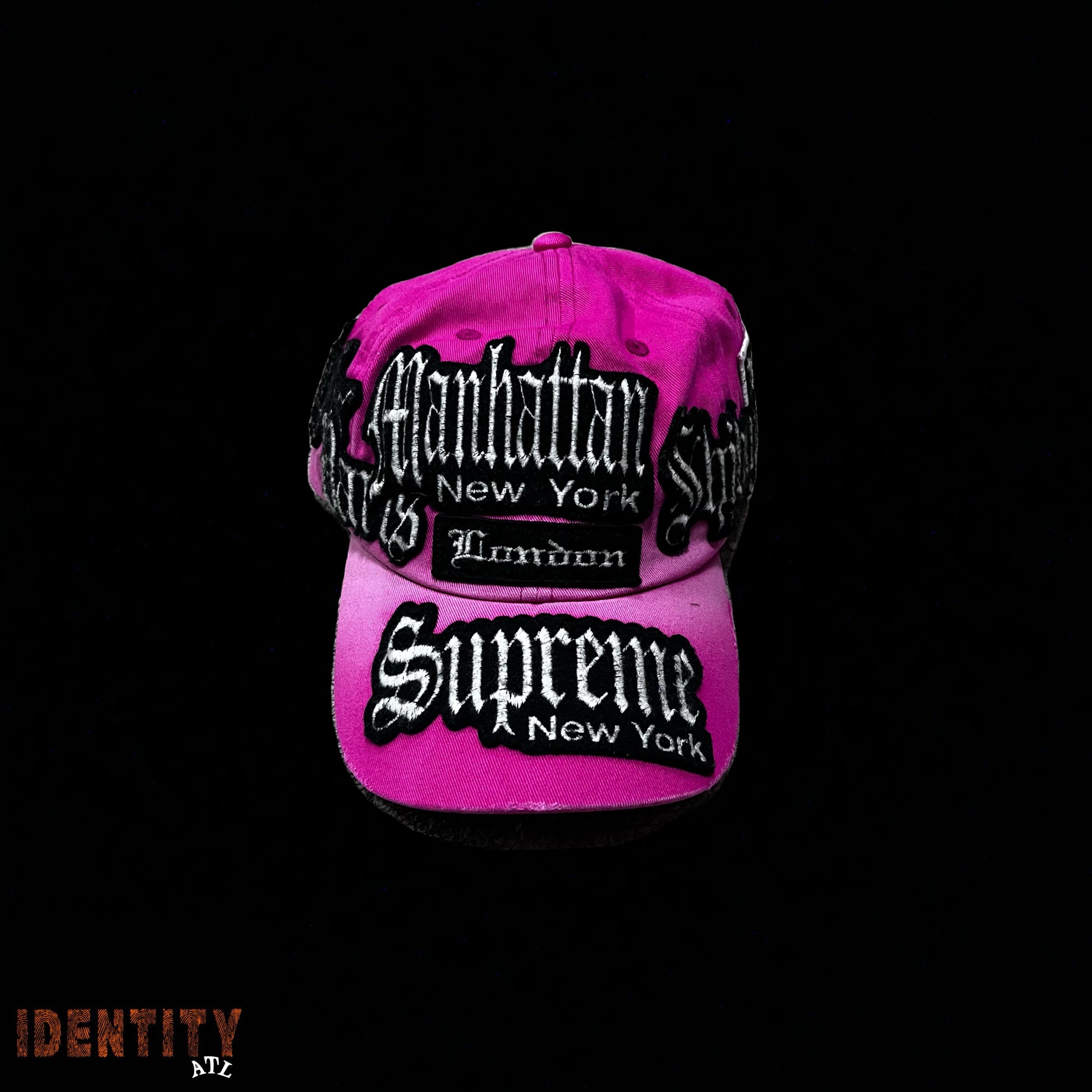 Supreme City Patches 6-Panel Hat Pink