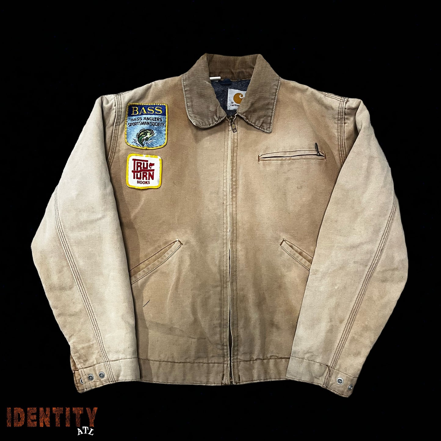 Vintage Carhartt Worker Jacket Brown W Patches