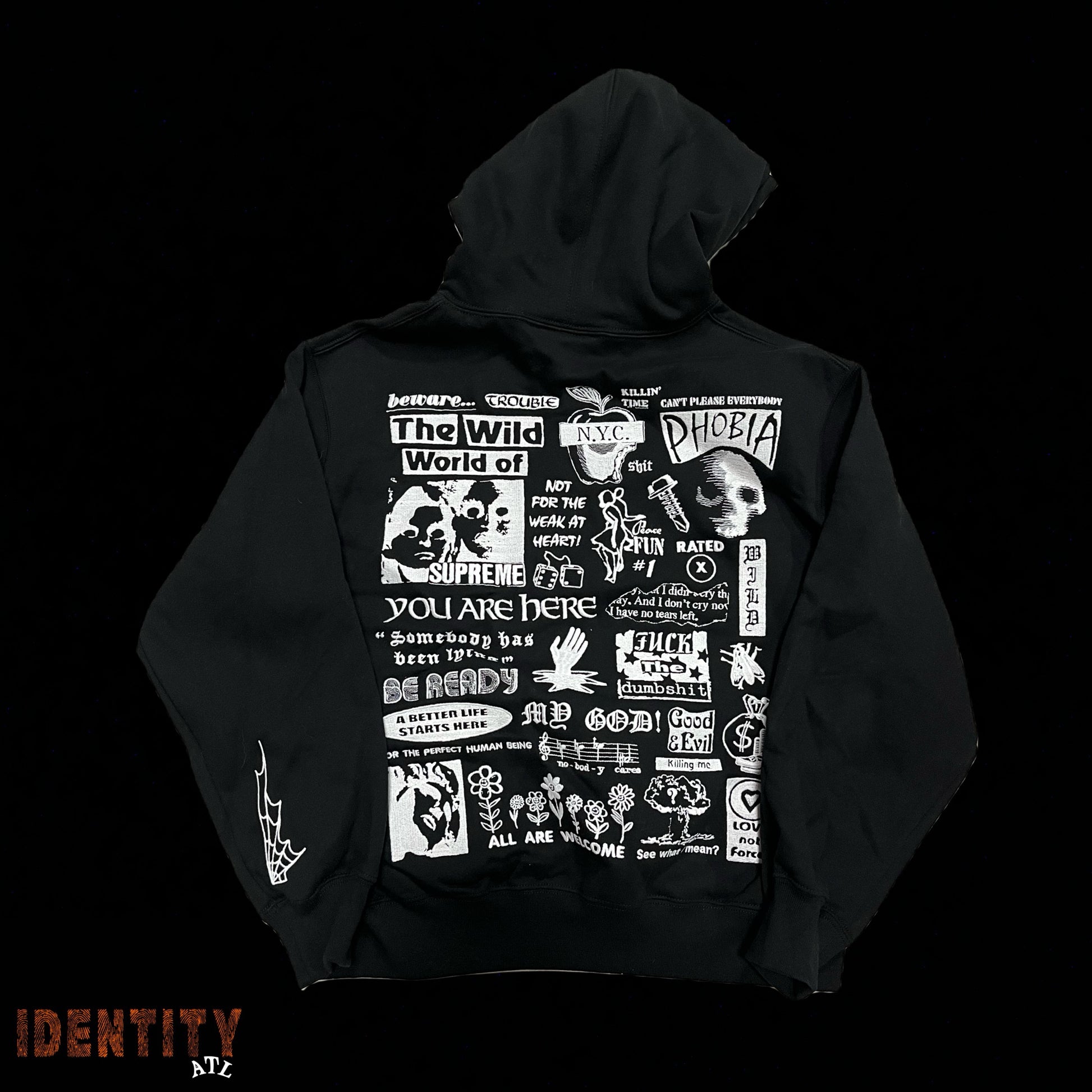 Supreme Wild Embroidered Hooded Sweatshirt Black