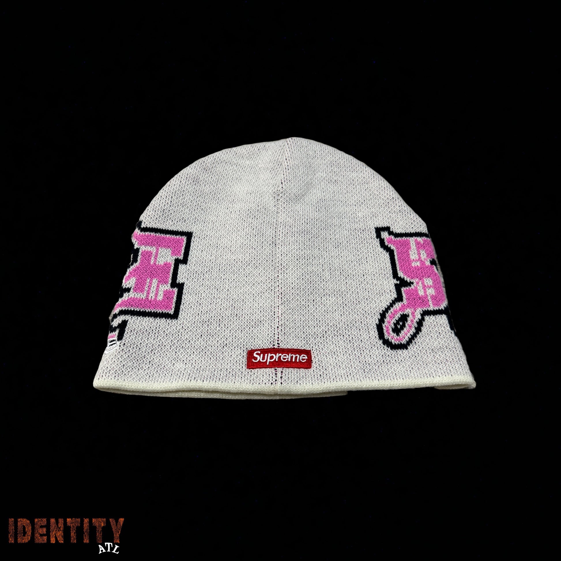 Supreme New Era Outline Beanie White