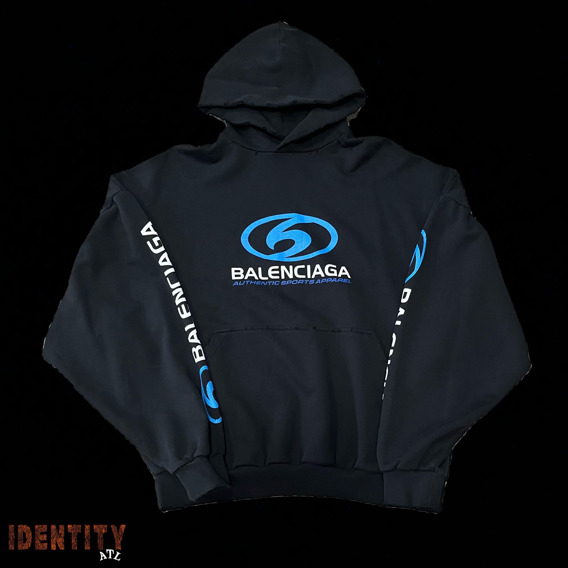 Balenciaga Loop Sports Icon Hoodie Black