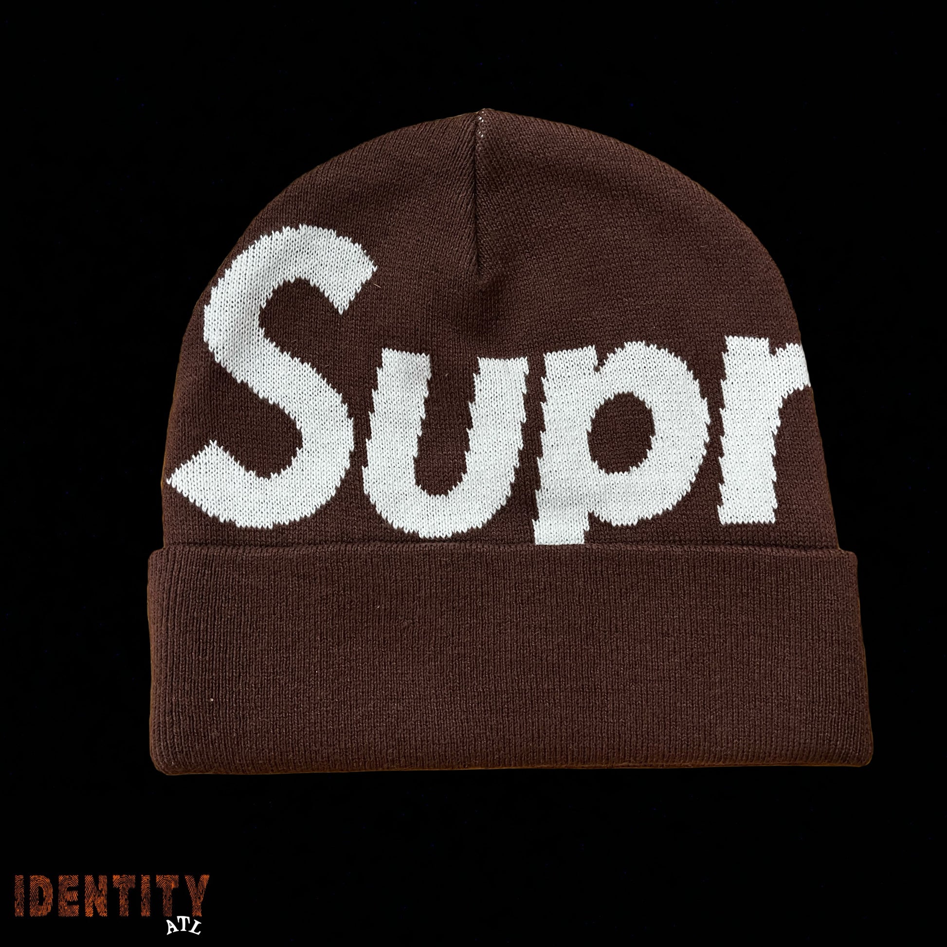 Supreme Big Logo Beanie (FW25) Brown