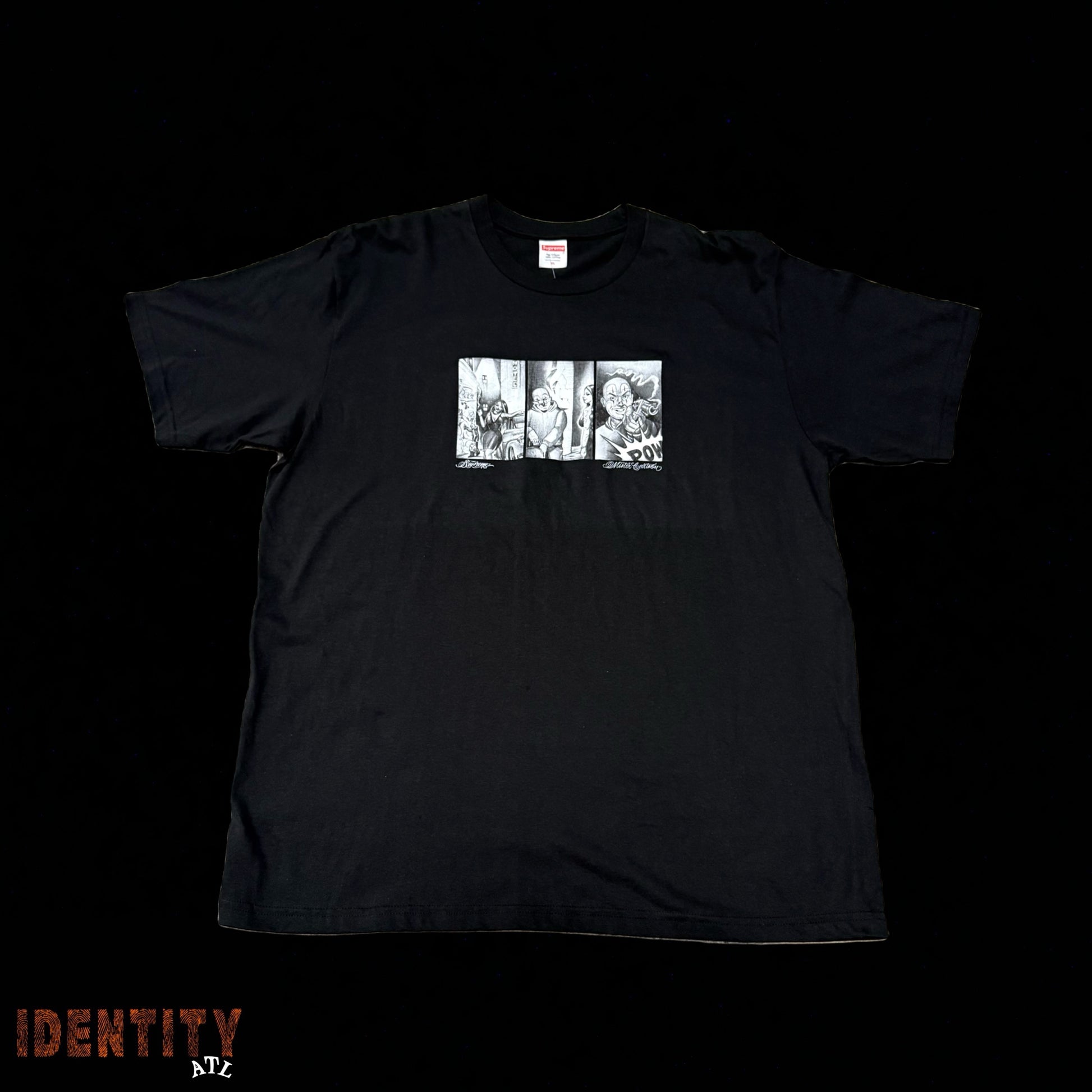Supreme Mister Cartoon Pow Tee Black