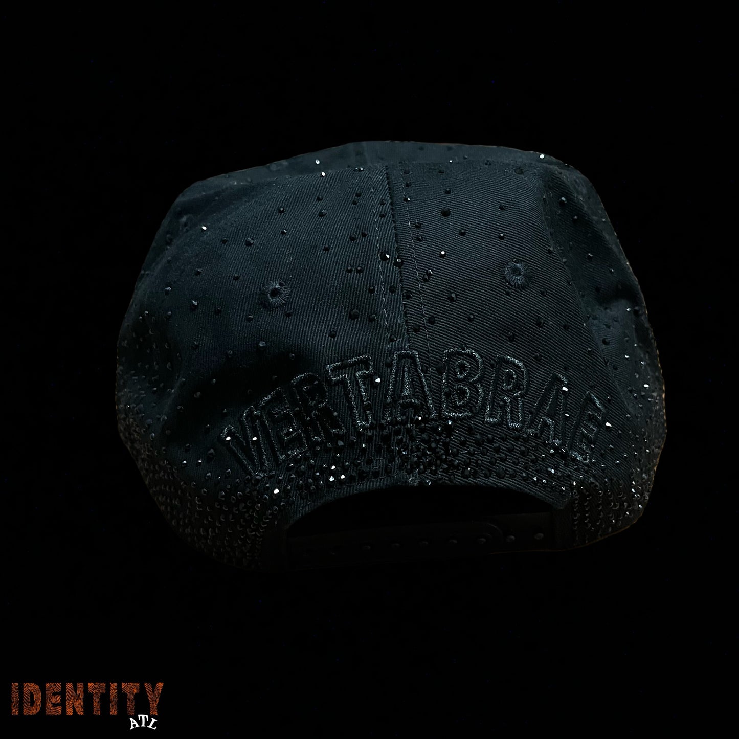 Vertabrae Obsidian Rhinestone Snapback