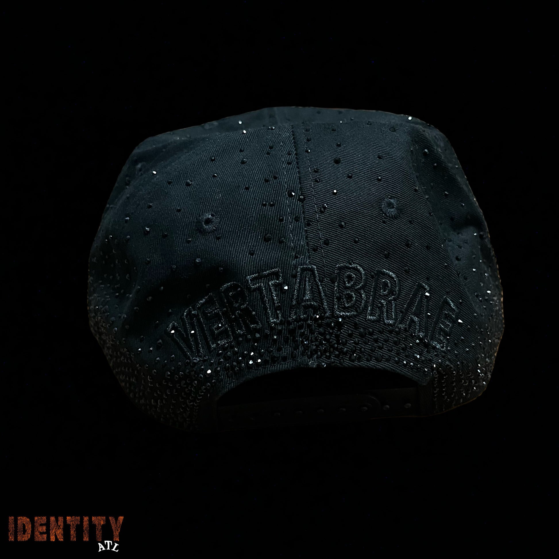 Vertabrae Obsidian Rhinestone Snapback