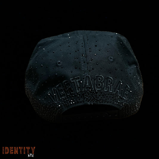 Vertabrae Obsidian Rhinestone Snapback