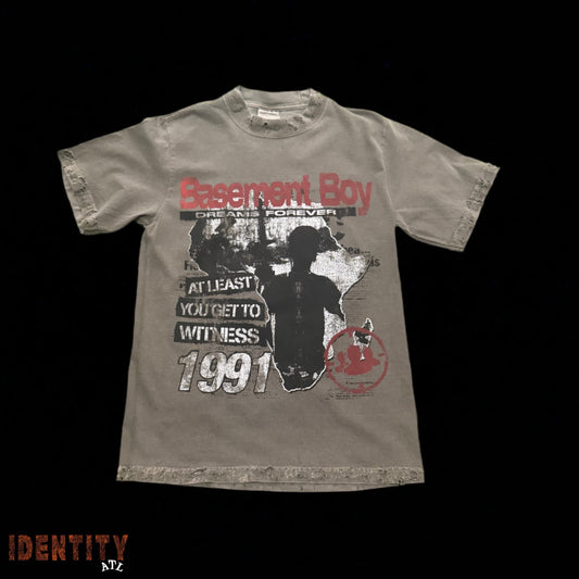 Basement Boy Graphic Tee Grey
