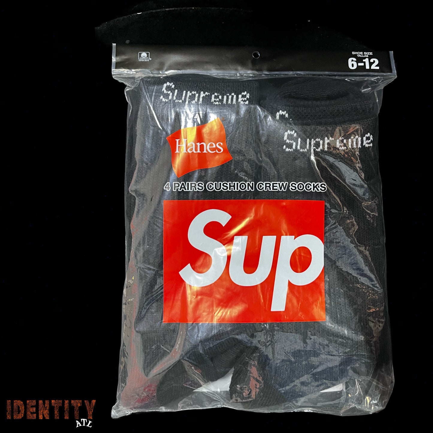Supreme Black Socks