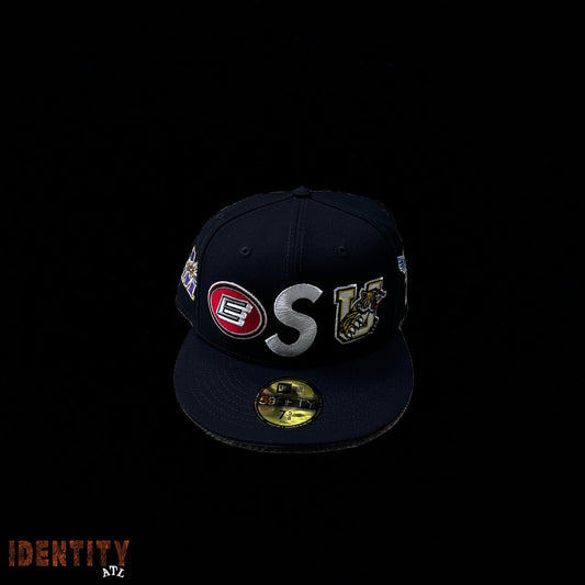 Supreme Mascots S Logo New Era Fitted Hat Navy