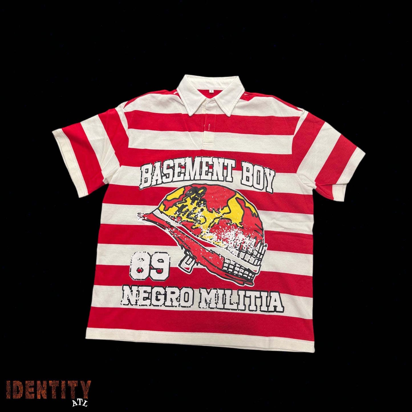 Basement Boy Negro Militia Rugby Shirt Red
