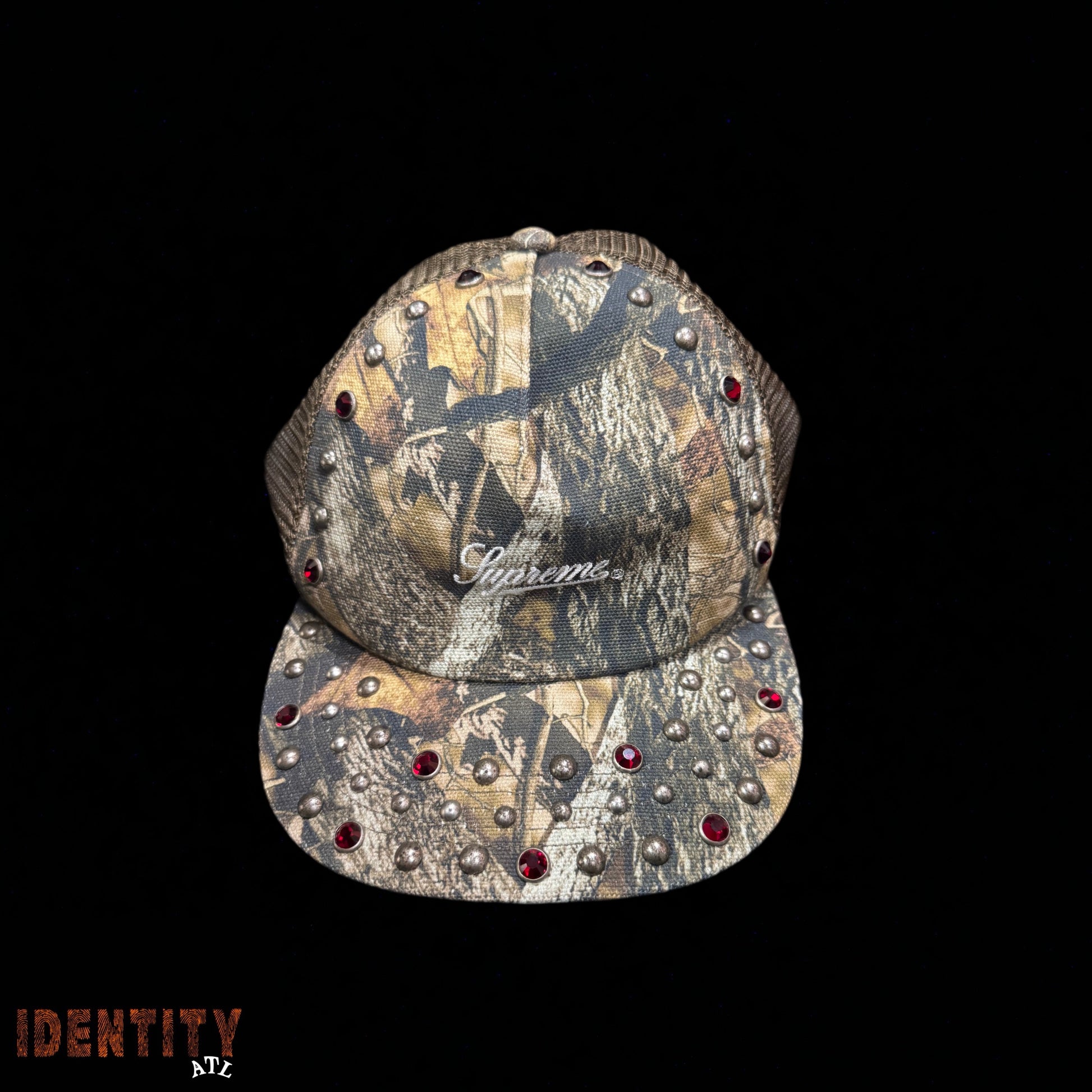 Supreme b.b. Simon Studded Canvas 6-Panel Burgundy