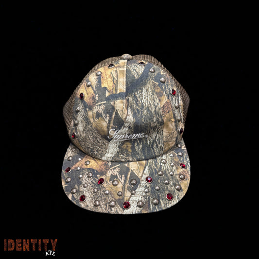 Supreme b.b. Simon Studded Canvas 6-Panel Burgundy