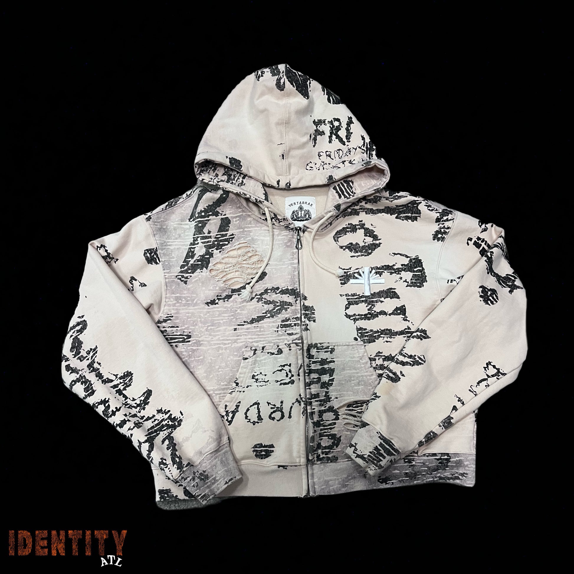 Vertabrae Graffiti Zip Up Hoodie
