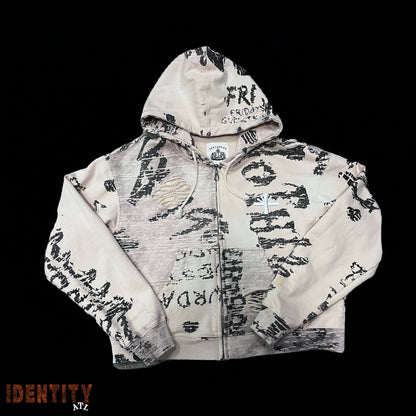 Vertabrae Graffiti Zip Up Hoodie