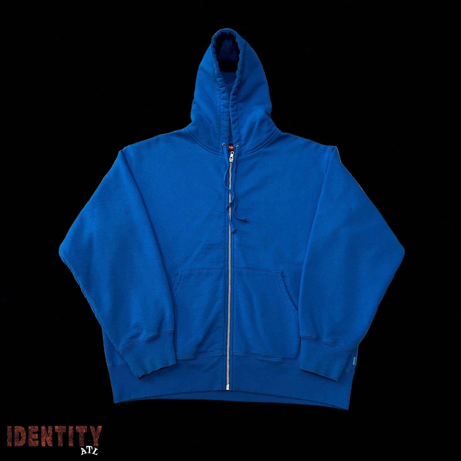 Supreme Thrasher Zip Up Hooded Sweatshirt Bright Blue