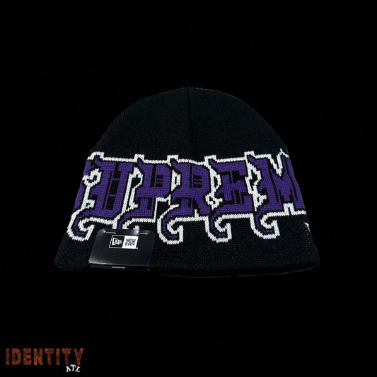 Supreme New Era Outline Beanie Black