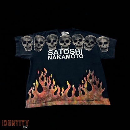 Satoshi Skull T-shirt Black