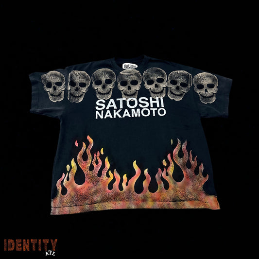 Satoshi Skull T-shirt Black