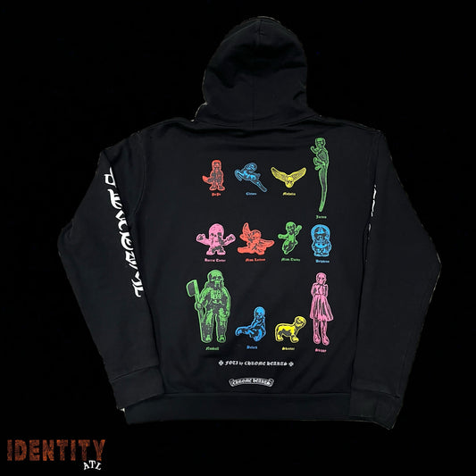Chrome Hearts Black Multicolor Foti Zip Up Hoodie