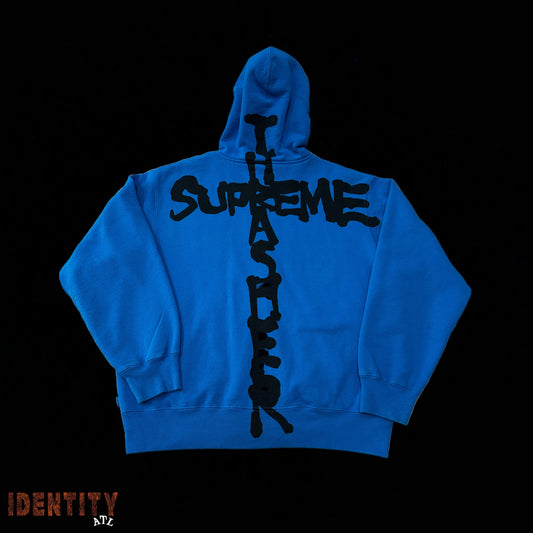 Supreme Thrasher Zip Up Hooded Sweatshirt Bright Blue