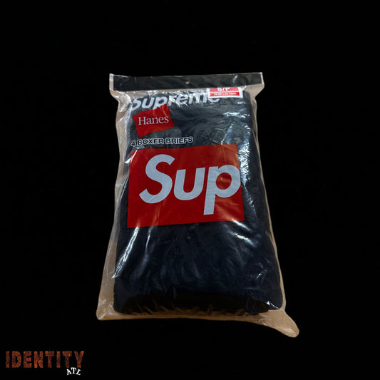 Supreme Hanes Boxer Briefs (4 Pack) Black