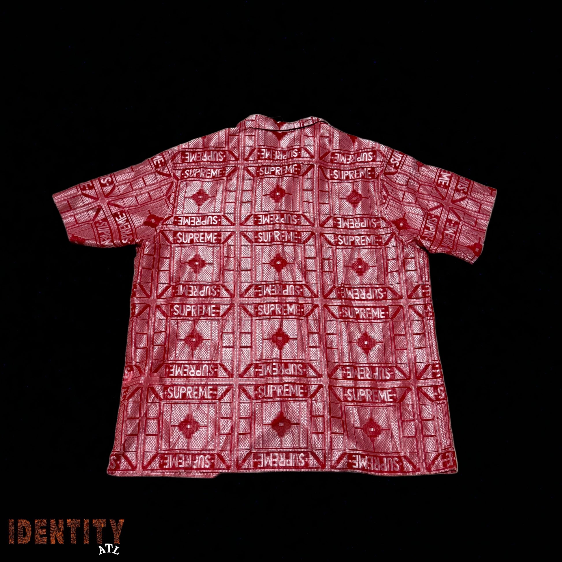 Supreme Tray Jacquard S/S Shirt Red